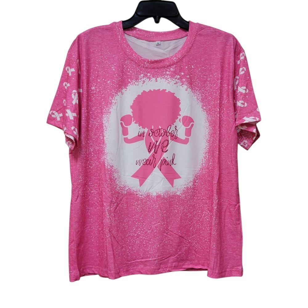 Women's Pink Ribbon Breast Cancer Awareness T-Shirt Sz XL - NWOT - Picture 3 of 7